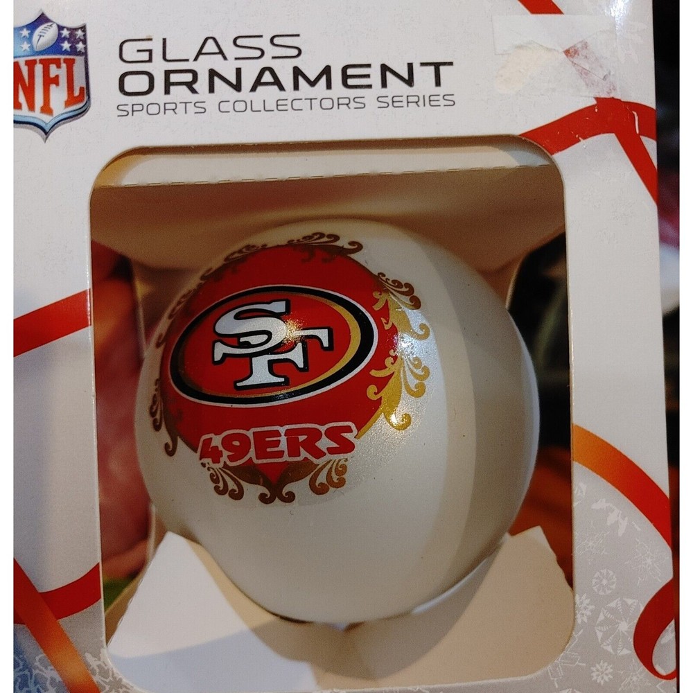 San Francisco 49ers Large Glass Ball Ornament